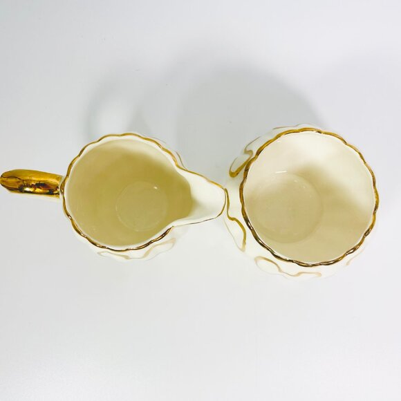 RARE !! Gibsons Numbered Staffordshire England Creamer Open Sugar Bowl Set - Picture 3 of 9